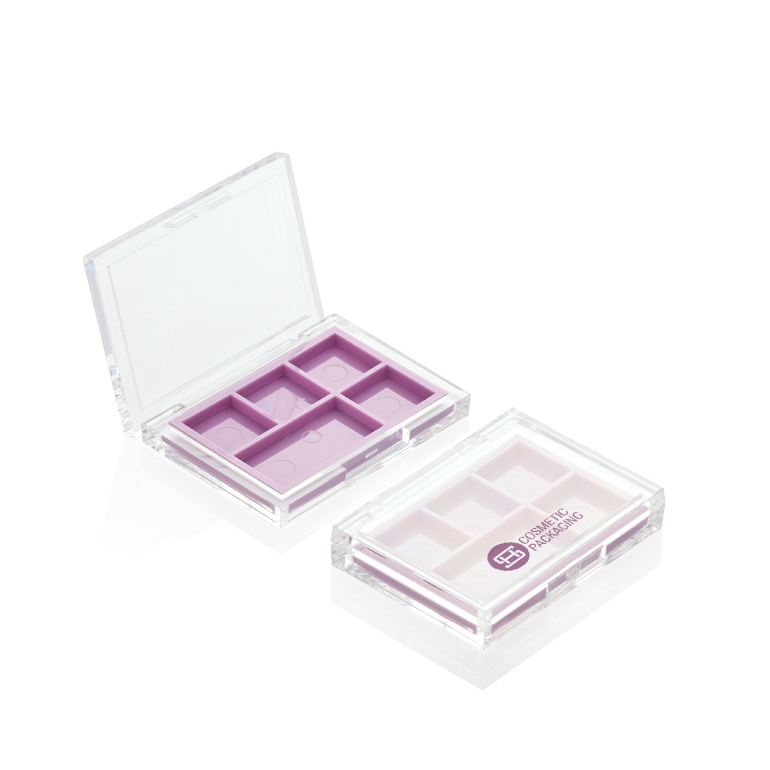 1005# 5 colors square shape Empty Plastic Pressed Eyeshadow Case Featured Image