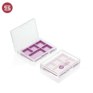1005#  5 colors square shape Empty Plastic Pressed Eyeshadow Case