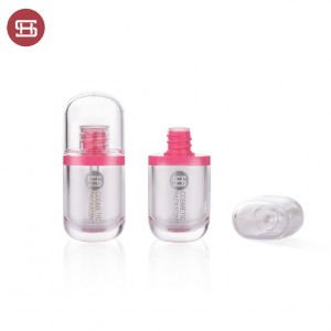 Customized Cute Pill shape empty plastic tube bilayer lip gloss container #1018