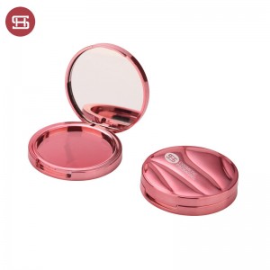 Empty compact powder case with mirror Round powder container #1050B