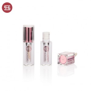 Luxury clear empty lip gloss tube square shape lipgloss container #1066