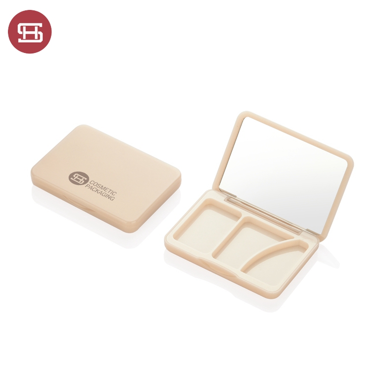 3 colors rectangle Eyeshadow container with mirror empty Pressed Eyeshadow Case 1076# Featured Image