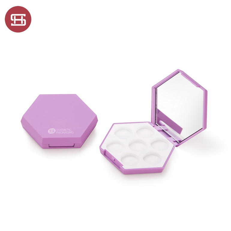 Low price for Black Eyeshadow Case -
 7 colors hexagon Eyeshadow container with mirror empty Pressed Eyeshadow Case 1085# – Huasheng
