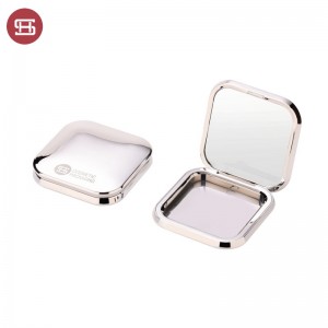 Empty compact powder case with mirrot square cosmetic powder container #1109A