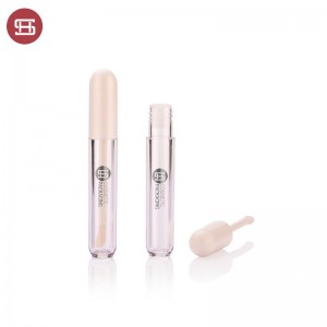 empty lip glaze tube with big applicator plastic lipgloss tube #1111B