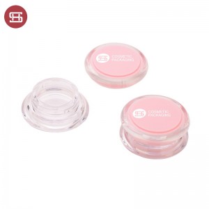 1245# Round shape Empty Custom Cream Jar double head portable cosmetic jar