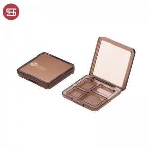 4 colors Eyeshadow palette empty square plastic Eyeshadow Case with mirror 1261#