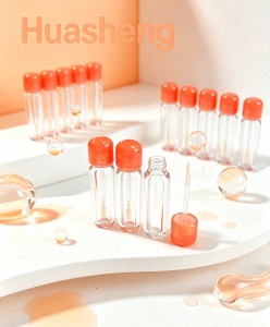 round empty lip glaze tube plastic lipgloss tube #1264