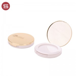 Empty compact powder case with mirror round cosmetic powder container #1280