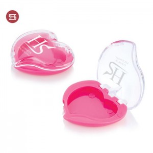 Wholesale Pink Heart Shape Plastic Single Empty eyeshaow