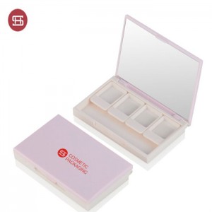 4 colors new style square shape eyeshadow case with customized color and logo printing