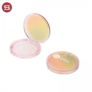 Empty compact powder case round transparent cosmetic powder container #3743B