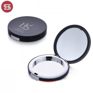 Chinese Professional Empty Compact Powder Case -
 Wholesale hot sale makeup cosmetic black round pressed empty compact powder case packaging – Huasheng