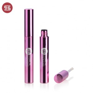 7146# new round metallic pink empty plastic lipgloss tube container  custom new design empty plastic lipgloss tube container