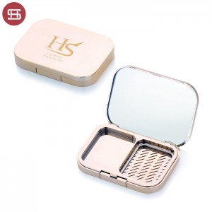 China Cheap price Empty Makeup Compact Powder Case -
 Wholesale hot sale makeup cosmetic gold pressed empty compact powder case packaging – Huasheng