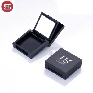 Wholesale hot sale makeup cosmetic clear square pressed empty compact powder case packaging