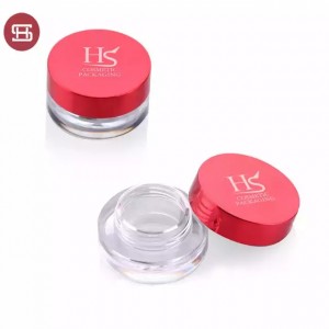 Custom empty round plastic clear stackable cosmetic jars