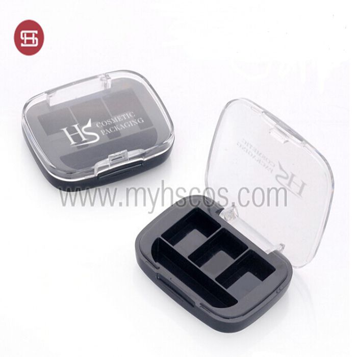 OEM Manufacturer Single Color Eyeshadow -
 3 color empty plastic makeup eyeshadow case  – Huasheng