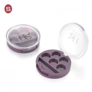 5 color round shape eyeshadow empty cosmetic packaging