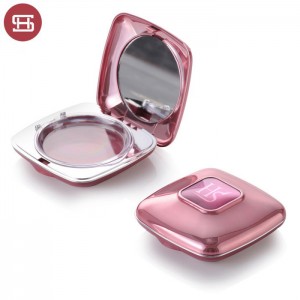 Wholesale hot sale makeup cosmetic luxury pressed empty compact powder case packaging