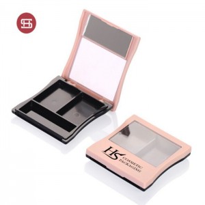 2 Rectangle Grids Empty Makeup Palette Eyeshadow