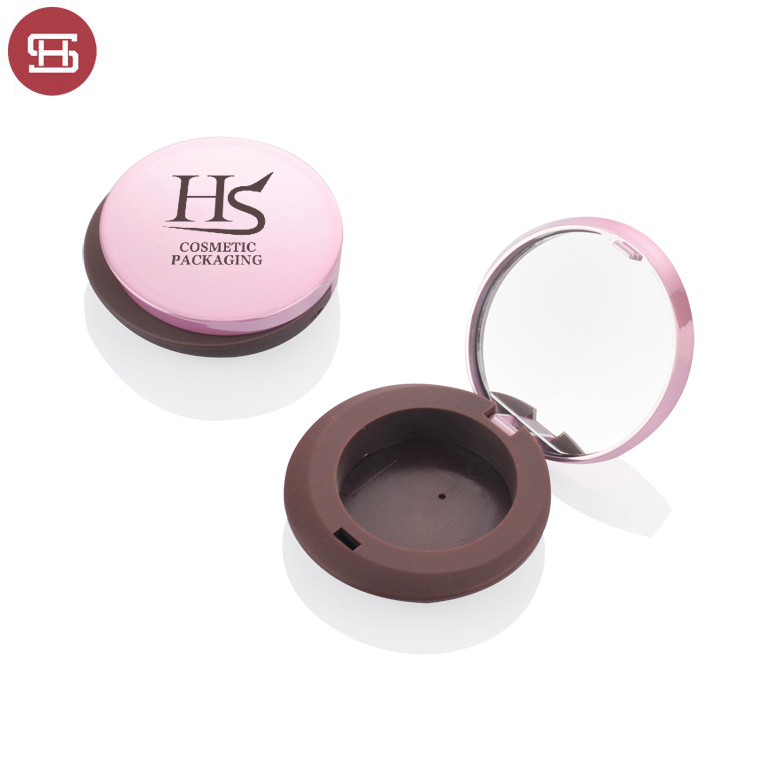 Hot New Products Natural Round Empty Blusher Compact Powder Case -
 New products wholesale cosmetic pressed black gold empty compact powder case packaging – Huasheng