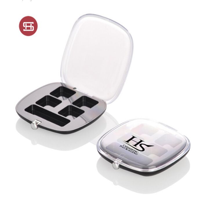 Professional China Eyeshadow Packaging -
 4 color with brush place empty eyeshadow case  – Huasheng