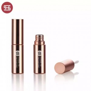 9017B# New promotion  round  makeup cosmetic plastic empty lipgloss tube containers with brush