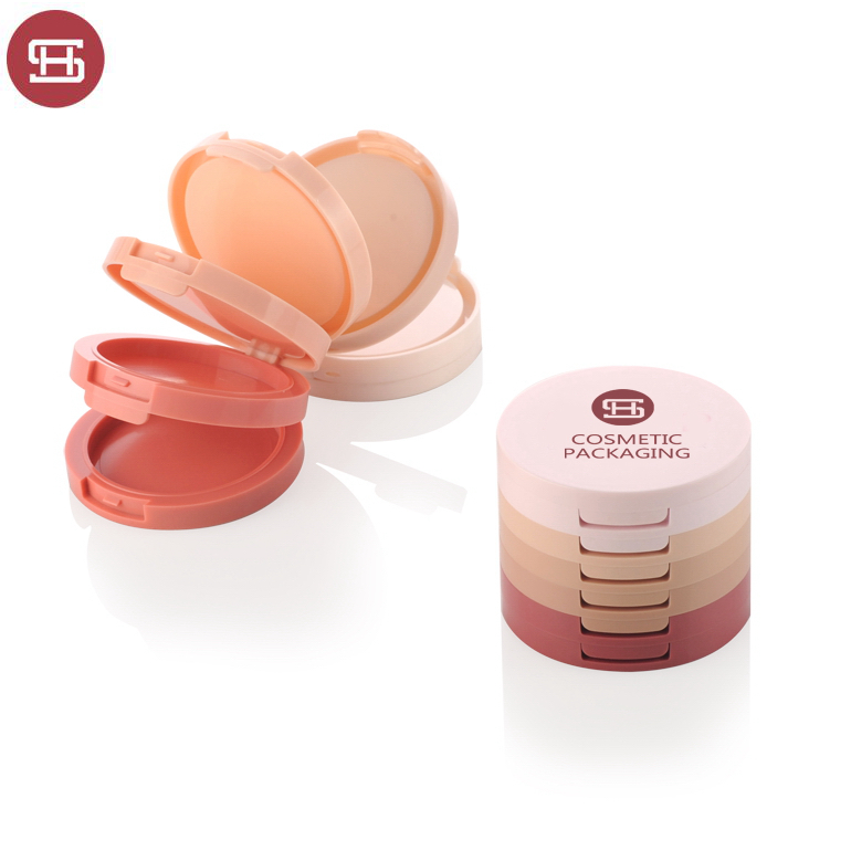 Hot New Products Natural Round Empty Blusher Compact Powder Case -
 New products wholesale many layer cosmetic pressed  empty compact powder case packaging – Huasheng