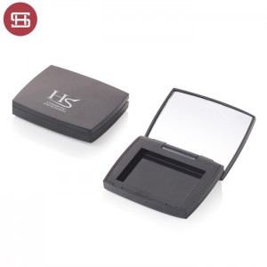 Wholesale hot sale makeup cheap pressed black empty compact powder case packaging