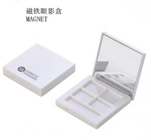 Best quality Empty Magnetic Palette Packaging -
 9128E# magent  4 Color plastic eyeshadow case new label  – Huasheng