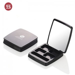 18 Years Factory Flower Shape Eyeshadow Case -
 4 color magent eyeshadow with mirror with blush place – Huasheng
