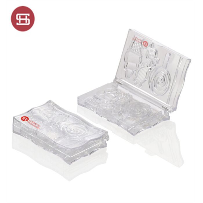 Free sample for Eyeshadow Cosmetic Case -
 Adorable design ice cream / lollipop pattern empty clear eyeshadow case – Huasheng