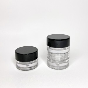 #9329  Customized Plastic 2 in 1 Small Round Cosmetic Cream Jar