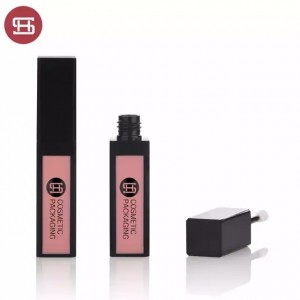 9356# New promotion square makeup cosmetic plastic empty lipgloss tube containers with brush