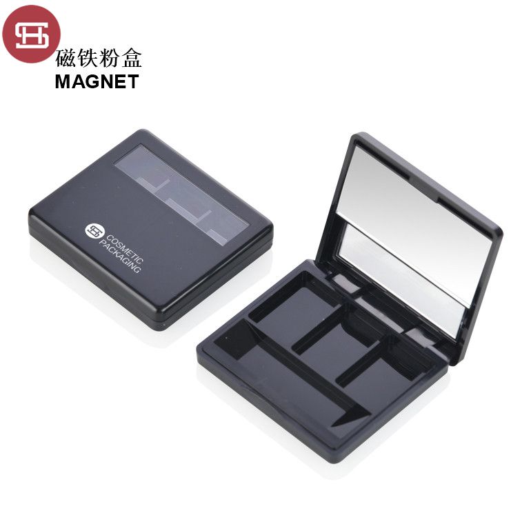 High Quality Magnet Cosmetic Lipstick Packaging -
 #9425D# 3 color square shape inner pallet New item magnet empty  eyeshadow  – Huasheng