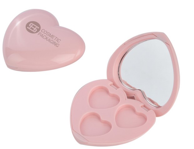 High definition Cosmetics Eyeshadow -
 Hot sale 3 color Heart Shape eyeshadow case with mirror new label – Huasheng