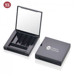 Hot sale empty square eyeshadow case with mirror