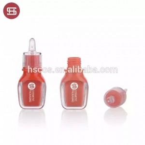 9507# New promotion round makeup cosmetic plastic empty lipgloss tube containers with brush