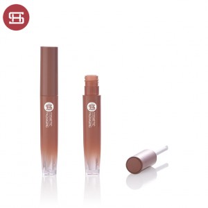 9561B# Wholesale cosmetic empty custom lipgloss tube containers with brush applicator
