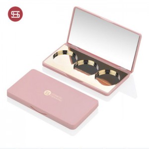 Short Lead Time for Private Label Eyeshadow Pan -
 customized hot sale empty 3 color squre eyeshaow case with mirror  – Huasheng