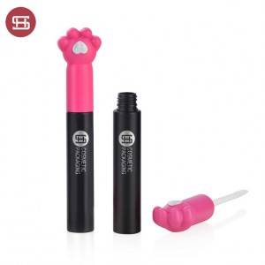 9609G# new empty red & black color bear claw plastic lipgloss tube container custom  new design empty plastic lipgloss tube container