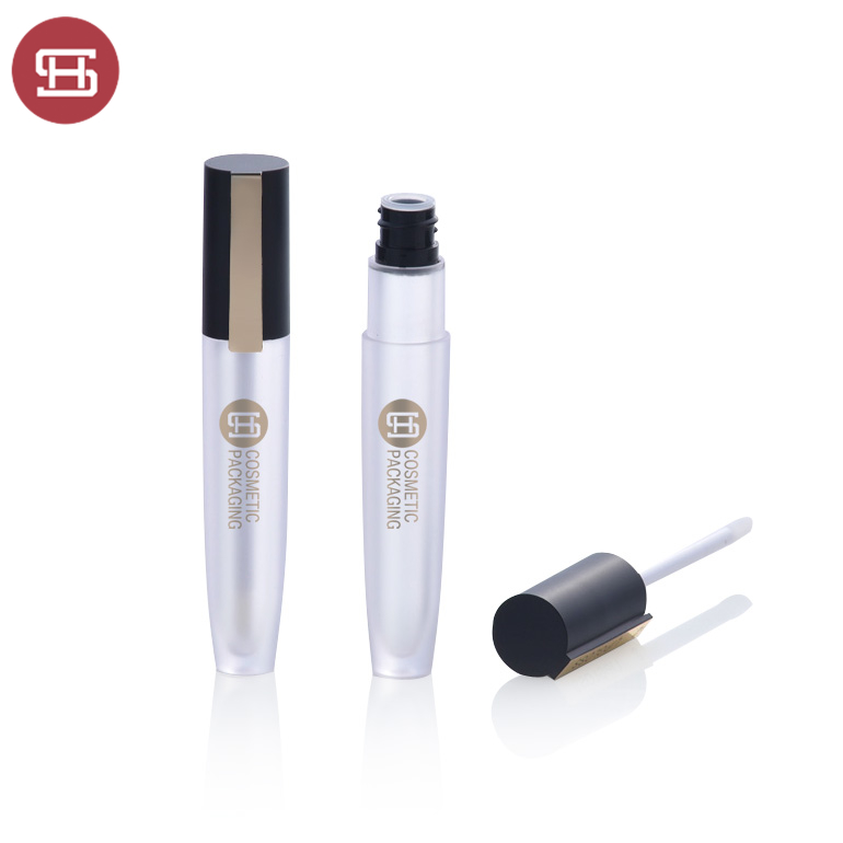 New promotion clear round makeup cosmetic plastic empty lipgloss tube containers with brush Featured Image