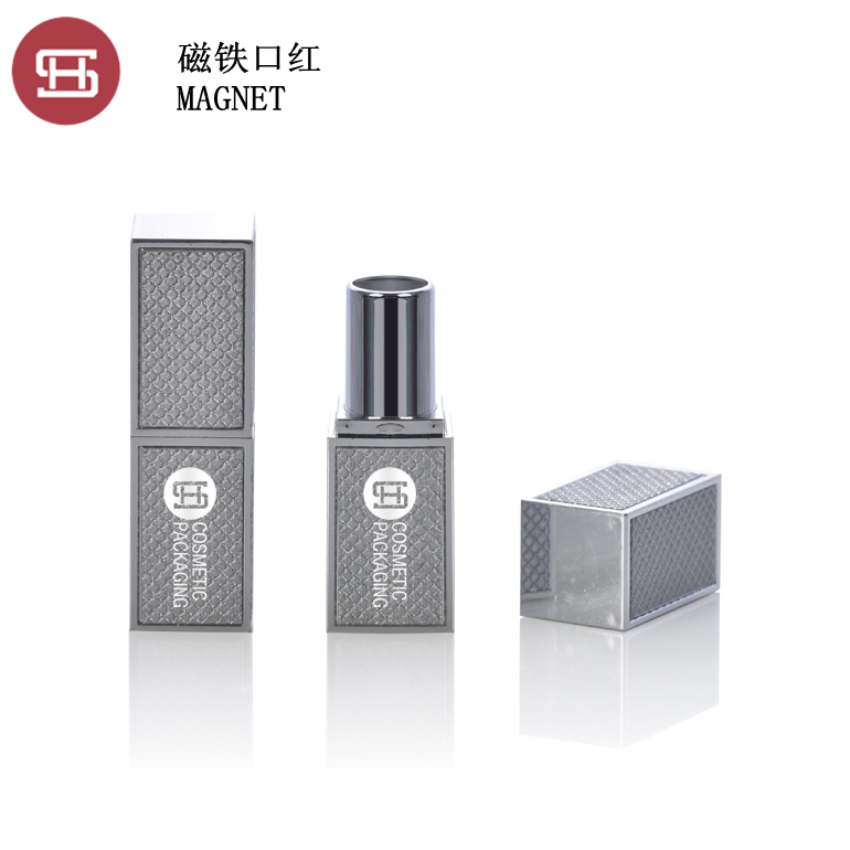 China Manufacturer for Lipstick Packaging Young Girl Tube -
 Wholesale ABS elegance square magnetic cosmetic leather lipstick case 12.1mm  – Huasheng