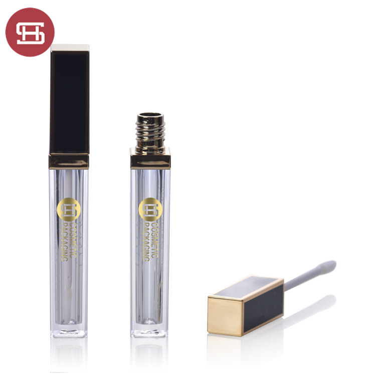 China OEM Lip Gloss Bottle -
 New promotion clear square makeup cosmetic plastic empty lipgloss tube containers with brush – Huasheng