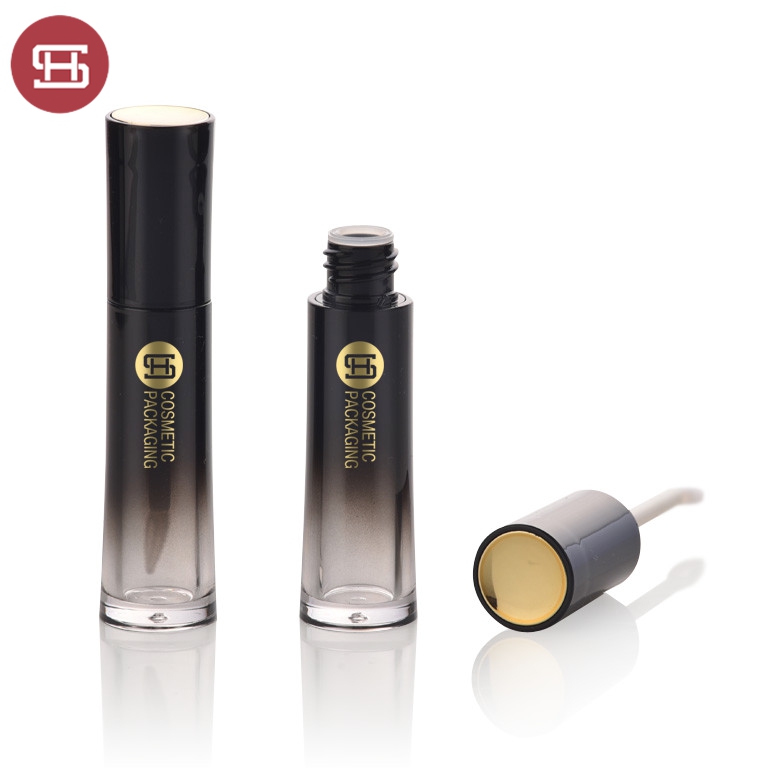 2019 High quality Transparent Lip Gloss Bottle -
 New promotion clear round makeup cosmetic plastic empty lipgloss tube containers with brush – Huasheng