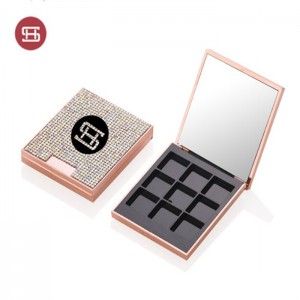 Chinese Professional Sombras Diy Empty Eyeshadow Palette -
 ODM/OEM Beauty shiny fancy diamonds empty custom logo empty eyeshadow   – Huasheng