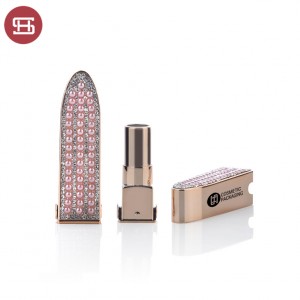 Unique custom luxury new design empty plastic mirror lipstick tube container
