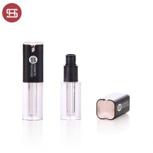 9688G# New promotion square makeup cosmetic plastic empty lipgloss tube containers with brush