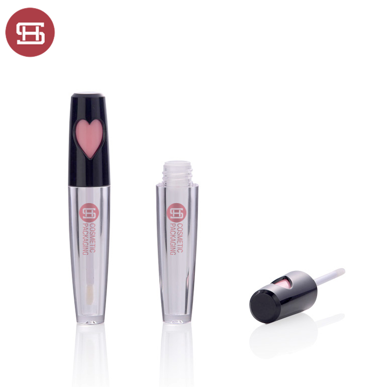 Hot New Products Transparent Lip Gloss Tube -
 Wholesale heart shape decorate empty custom lip gloss tube containers with brush applicator  – Huasheng